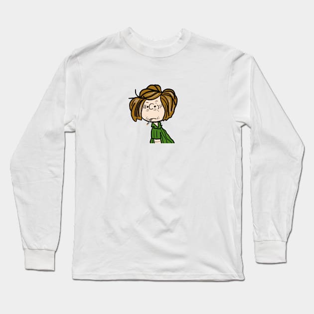 Hard Living Peppermint Patty Long Sleeve T-Shirt by Drawing Daily USA